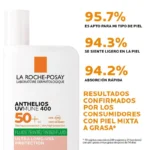 La Roche Posay - Protector Solar Anthelios Uvmune 400 Oil Control Fluido Con Color Frasco 50ml - Imagen 2